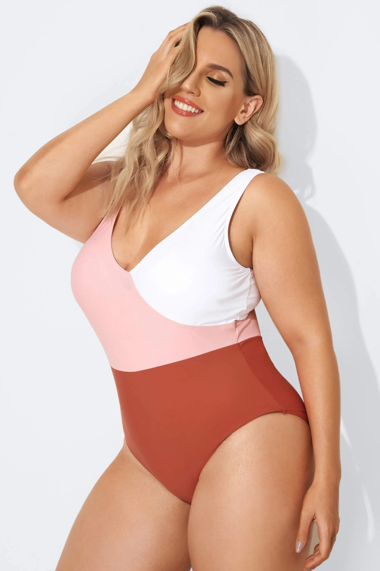 V-Neckline Criss-cross Style One Piece Swimsuits 5 V-Neckline Criss-cross Style One Piece Swimsuits - Image 3