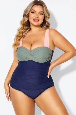 Sweetheart Neck Color Block One Piece Swimsuit 10 Sweetheart Neck Color Block One Piece Swimsuit -Maraluxe Swimwear Shop b deop097003 3