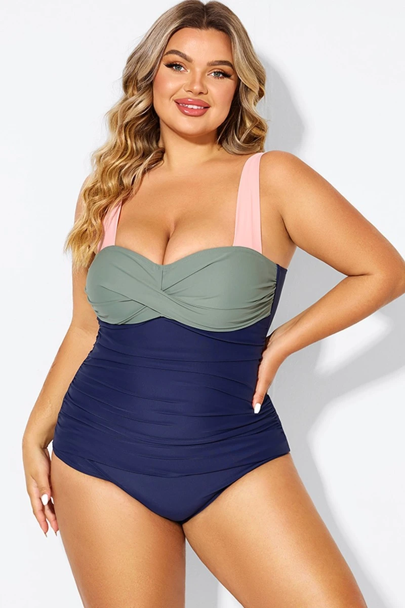 Sweetheart Neck Color Block One Piece Swimsuit 5 Sweetheart Neck Color Block One Piece Swimsuit - Image 3
