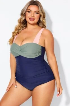 Sweetheart Neck Color Block One Piece Swimsuit 11 Sweetheart Neck Color Block One Piece Swimsuit -Maraluxe Swimwear Shop b deop097003 4