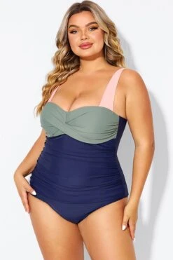 Sweetheart Neck Color Block One Piece Swimsuit 12 Sweetheart Neck Color Block One Piece Swimsuit -Maraluxe Swimwear Shop b deop097003 5