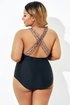 Black Trendy Leopard Printed One Piece Swimsuit 11 Black Trendy Leopard Printed One Piece Swimsuit -Maraluxe Swimwear Shop b deop180001 2