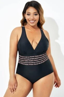 Black Trendy Leopard Printed One Piece Swimsuit 12 Black Trendy Leopard Printed One Piece Swimsuit -Maraluxe Swimwear Shop b deop180001 3