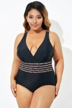 Black Trendy Leopard Printed One Piece Swimsuit 16 Black Trendy Leopard Printed One Piece Swimsuit -Maraluxe Swimwear Shop b deop180001 7