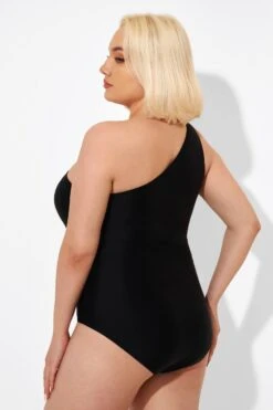 Black Cut Out One Shoulder One Piece Swimsuit -Maraluxe Swimwear Shop b deop182001 6