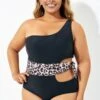 Sexy Leopard Print Tie Cut Out One Piece Swimsuit -Maraluxe Swimwear Shop b deop208001 1