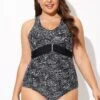 Black & White Zebra Print Ruched Front One Piece Swimsuit -Maraluxe Swimwear Shop b deop278001 1 1