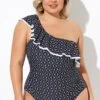 One Shoulder Ruffles Asymmetrical One Piece Swimsuit -Maraluxe Swimwear Shop b deop279001 1