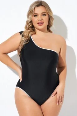 Touche One-Shoulder One Piece Swimsuit -Maraluxe Swimwear Shop b deop286001 3