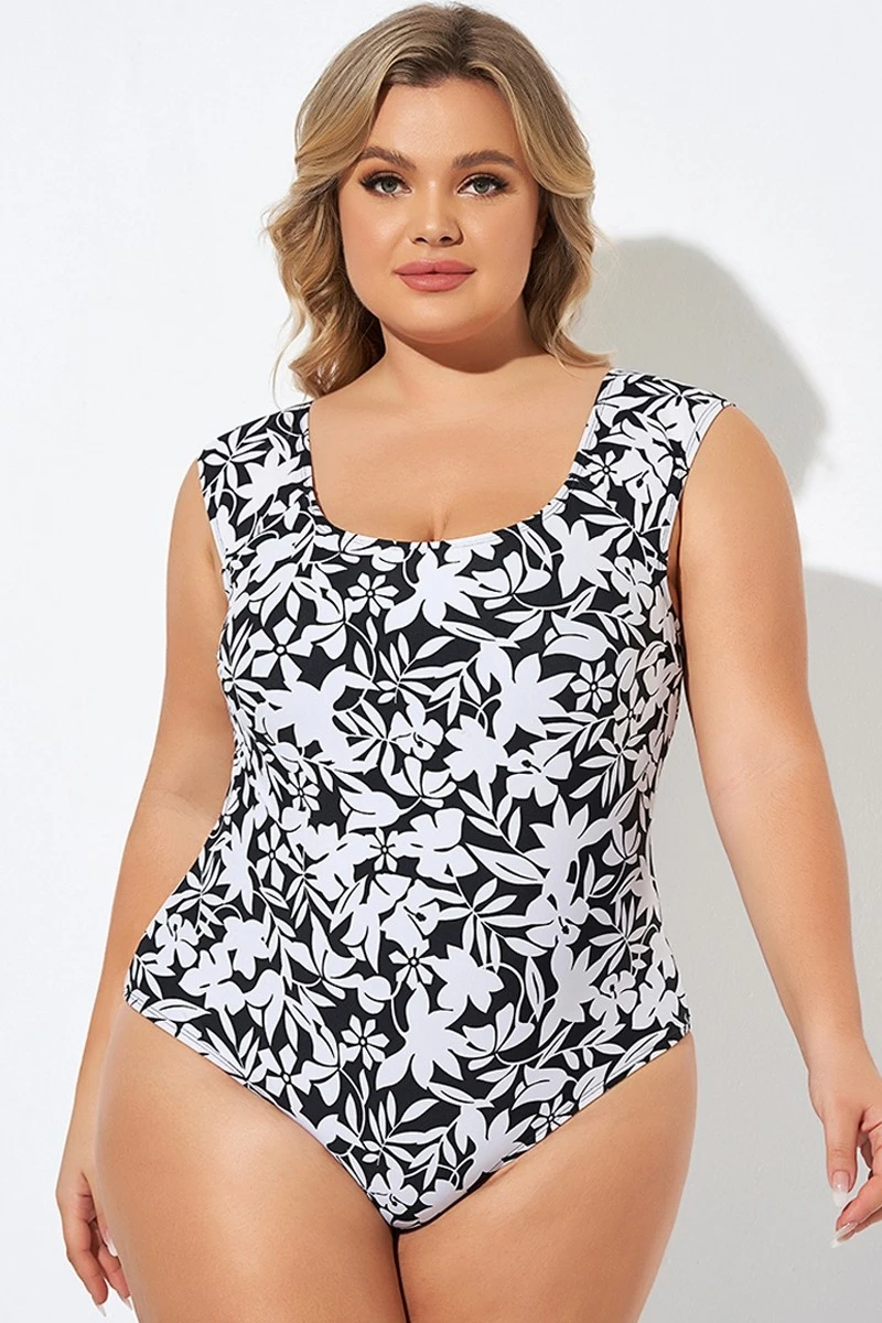 Tummy Control Cap Sleeve X-Back One Piece Swimsuit 7 Tummy Control Cap Sleeve X-Back One Piece Swimsuit - Image 5