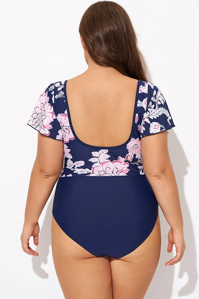 Cap Sleeve Scoop Backline One Piece Swimsuit 4 Cap Sleeve Scoop Backline One Piece Swimsuit - Image 2