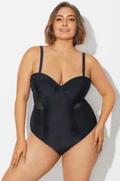 Plus Size Mesh Underwire One Piece Swimsuit -Maraluxe Swimwear Shop b deop313001 5