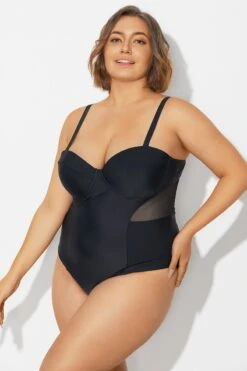 Plus Size Mesh Underwire One Piece Swimsuit -Maraluxe Swimwear Shop b deop313001 6