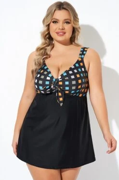 Graceful Tie Front Sweetheart Neckline Swimdress -Maraluxe Swimwear Shop b desd001011 5