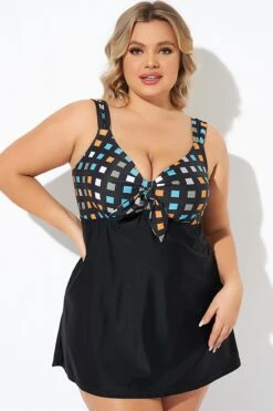 Graceful Tie Front Sweetheart Neckline Swimdress -Maraluxe Swimwear Shop b desd001011 6