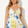 Tie Dye Backless Tie Front Sexy Swimdress -Maraluxe Swimwear Shop b desd006001 1