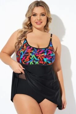Longitude Double Shoulder Straps Lightweight Swimdress -Maraluxe Swimwear Shop b desd108001 4