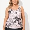 Flower Printed Women Charming Tankini Top -Maraluxe Swimwear Shop b detan009004 1