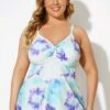 Tie Dye Underwire Sweetheart Neckline Tankini Top -Maraluxe Swimwear Shop b detan024001 1