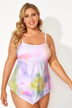 Rhythm Scarf Bandeau Tie Dye Tankini Top -Maraluxe Swimwear Shop b detan060001 1