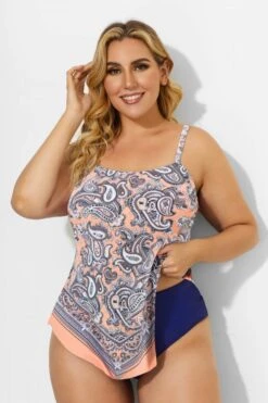 Printed Scarf Bandeau Tankini Top For Lady 8 Printed Scarf Bandeau Tankini Top For Lady -Maraluxe Swimwear Shop b detan060003 22