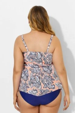 Printed Scarf Bandeau Tankini Top For Lady 7 Printed Scarf Bandeau Tankini Top For Lady -Maraluxe Swimwear Shop b detan060003 33
