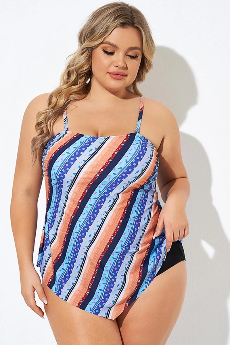 Boho Bandeau Vintage Women Long Tankini Top 7 Boho Bandeau Vintage Women Long Tankini Top - Image 5