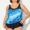 Plus Size Sea Pattern Scoop Neck Tankini Top -Maraluxe Swimwear Shop b detan063006 1