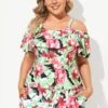 Floral Printed Off The Shoulder Women Tankini Set -Maraluxe Swimwear Shop b detan086001 1