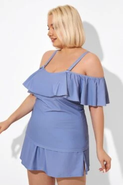 Blue Off The Shoulder Tankini Top -Maraluxe Swimwear Shop b detan086005 5