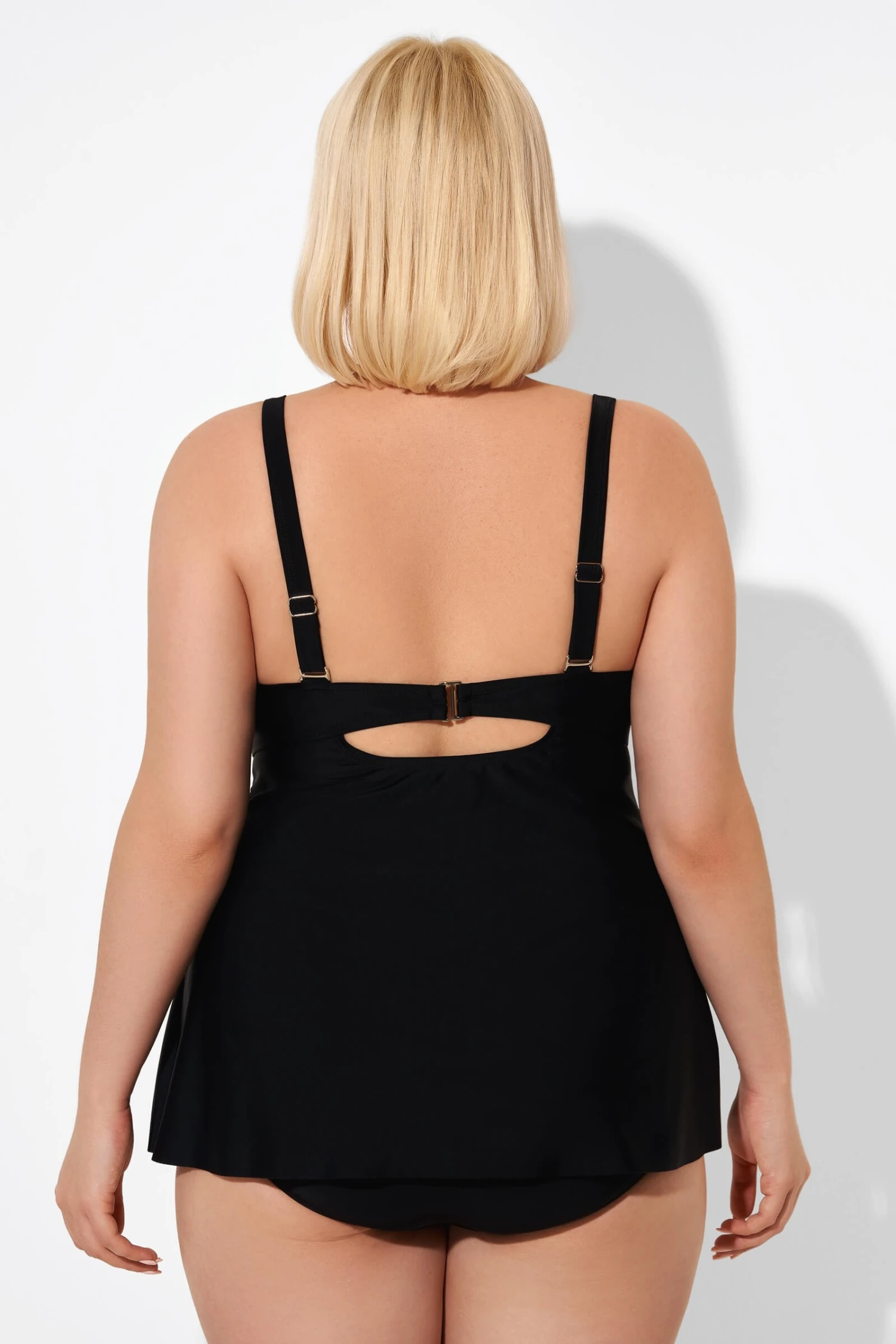 Black Sexy Tie Front Underwire Tankini Top 5 Black Sexy Tie Front Underwire Tankini Top - Image 3