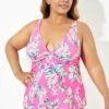 Orchid Printed Retro Underwire Tankini Top -Maraluxe Swimwear Shop b detan133002 1