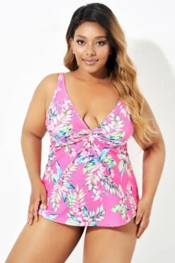 Orchid Printed Retro Underwire Tankini Top -Maraluxe Swimwear Shop b detan133002 3
