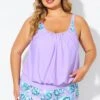 Plus Size Floral Print Light Purple Tankini Top 1 Plus Size Floral Print Light Purple Tankini Top -Maraluxe Swimwear Shop b detan175001 1