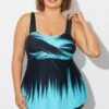 Cross Front Wide Strap Blue Ombre Tankini Top 2 Cross Front Wide Strap Blue Ombre Tankini Top -Maraluxe Swimwear Shop b detan179001 3