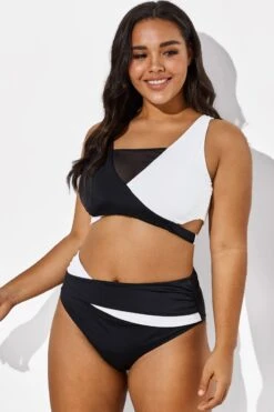 Colorblock Stylish Women Wrap Swimsuits Bikini Set -Maraluxe Swimwear Shop b sfbk1911029 4