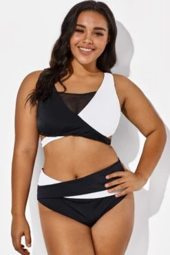 Colorblock Stylish Women Wrap Swimsuits Bikini Set -Maraluxe Swimwear Shop b sfbk1911029 6