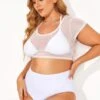 White Self-tie Halter Straps Mesh Crop Bikini Top -Maraluxe Swimwear Shop b sfbk2003072 1