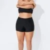 Black Solid Mid Waist Women Boy Short -Maraluxe Swimwear Shop b sfbt1911001 2