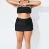 Black Beach Shirred Skirt With Built-in Brief -Maraluxe Swimwear Shop b sfbt1911005 1