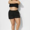 Black Solid Side Slits Women Cargo Short 1 Black Solid Side Slits Women Cargo Short -Maraluxe Swimwear Shop b sfbt1911008 1