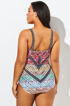 Technicolor Cut Out Underwire One Piece Swimsuit -Maraluxe Swimwear Shop b sfop1911014 2