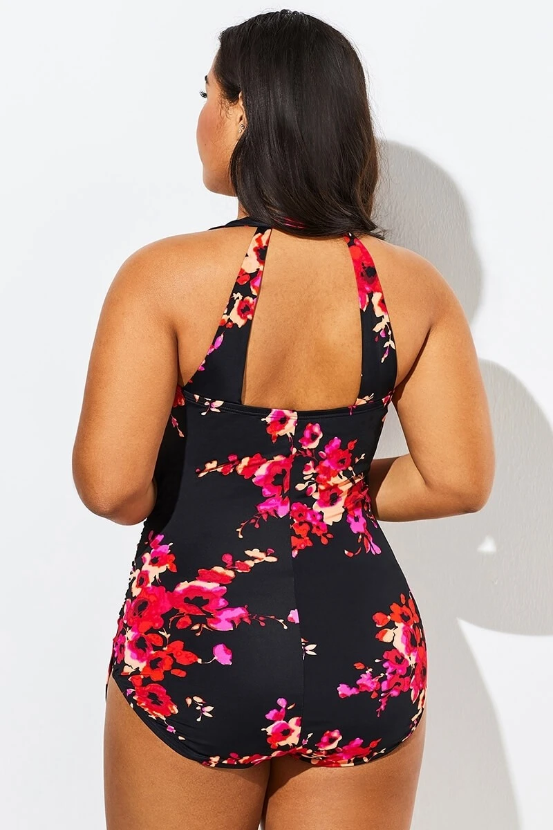 Poppies H-Back Sarong Front One Piece Swimsuit 8 Poppies H-Back Sarong Front One Piece Swimsuit - Image 6