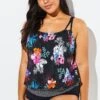 Hawaiian Printed Blouson One Piece Swimsuit -Maraluxe Swimwear Shop b sfop1911039 1