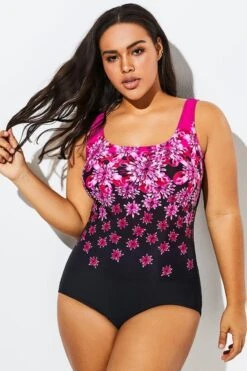 Gradient Exploded Floral Sport One Piece Swimsuit 13 Gradient Exploded Floral Sport One Piece Swimsuit -Maraluxe Swimwear Shop b sfop1911048 6