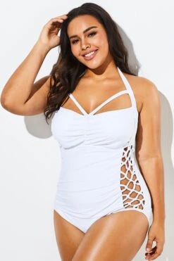 White Hollow Out Underwire One Piece Swimsuit 12 White Hollow Out Underwire One Piece Swimsuit -Maraluxe Swimwear Shop b sfop1911056 4