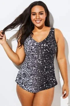 Modern Sarong Front V-Neck One Piece Swimsuit -Maraluxe Swimwear Shop b sfop1911072 5