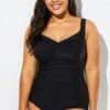 Black Twist Front Push Up One Piece Swimsuit -Maraluxe Swimwear Shop b sfop1911075 4