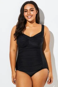 Black Twist Front Push Up One Piece Swimsuit -Maraluxe Swimwear Shop b sfop1911075 6