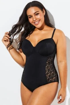 Black Backless Crochet Underwire One Piece Swimsuit -Maraluxe Swimwear Shop b sfop1911084 3